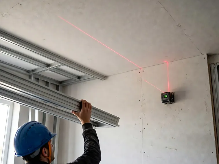 Livella laser nella controsoffittatura