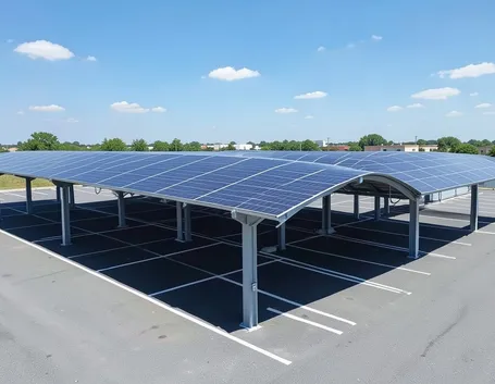 Esempio di pensilina fotovoltaica