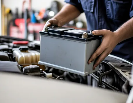 Estrazione di una batteria da un'auto