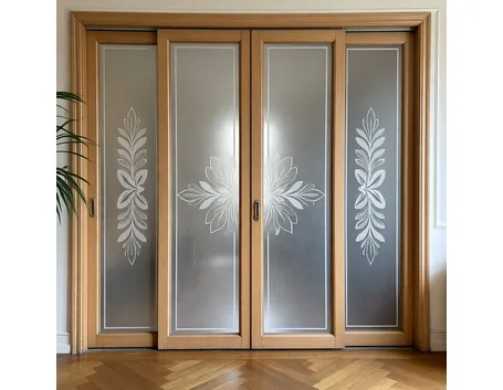 Porte in vetro decorato