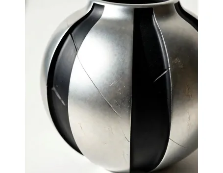 Vaso decorato con satinatura