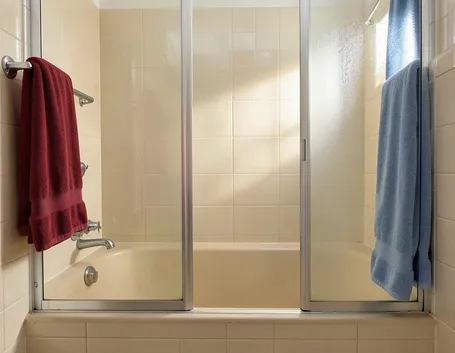 Vetro vasca da bagno con telaio