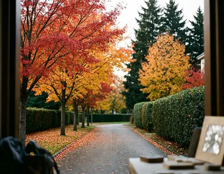 Alberi caducifoglie in autunno