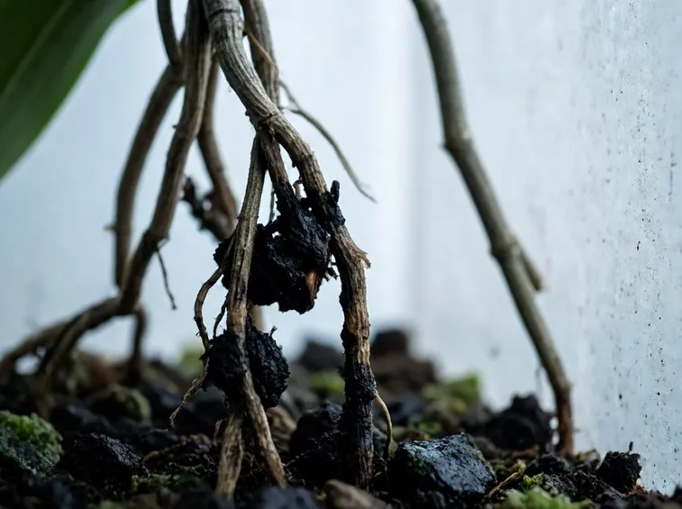 Orchidea affetta da funghi
