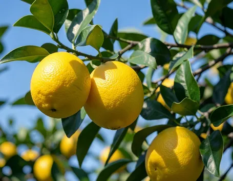 Pianta di limoni concimata