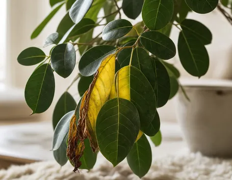 Ficus benjamin foglie malate