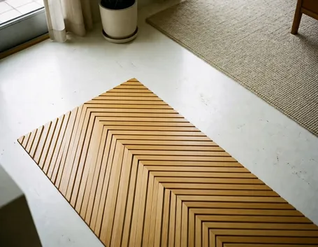 Tappeto in legno moderno