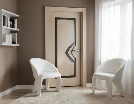 elegante porta per interni in legno