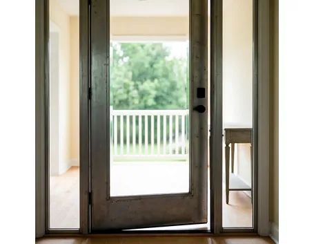 Porta in legno e vetro