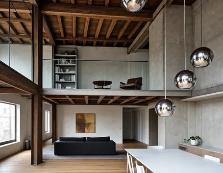loft soppalcato in un magazzino