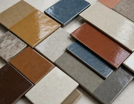 Differenti piastrelle di ceramica