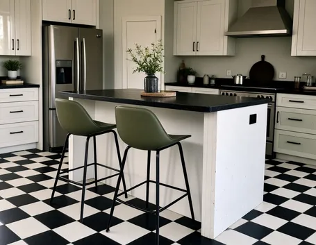 Piastrelle in PVC in cucina