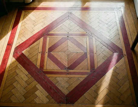 Pavimento in legno decorato