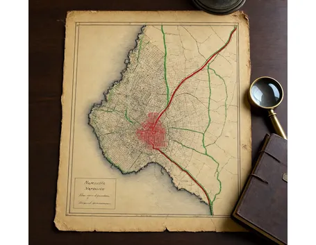 Un esempio di mappa catastale napoleonica