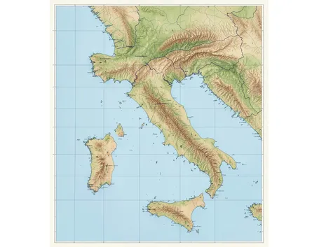 Una mappa dell'Italia